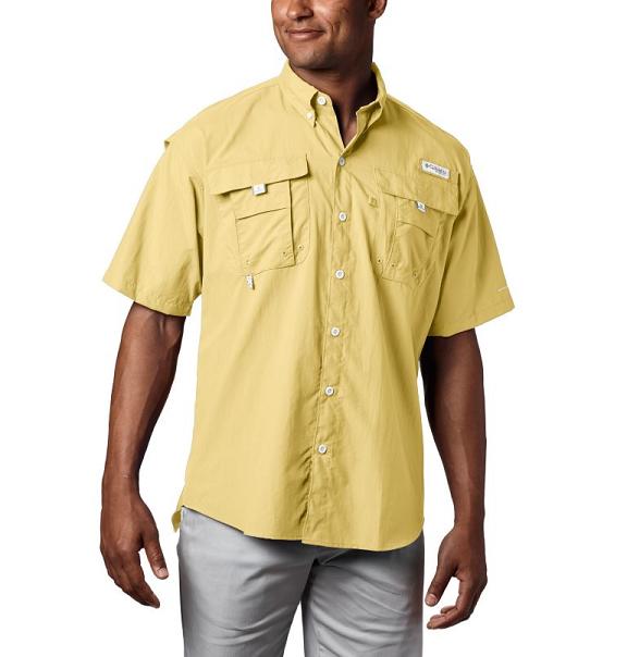 Columbia PFG Bahama II Fishing Shirts Yellow For Men's NZ9581 New Zealand